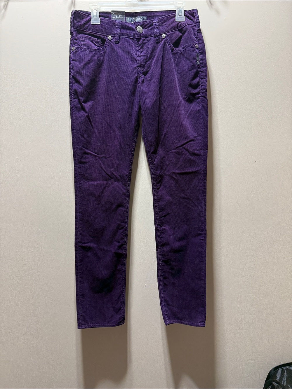 Silver Jeans Purple Corduroy Slim Pants